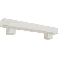 Ekena Millwork 6 H 10 d 72 w rustikalno glatko fau drveni kamin mantel kit w alamo corbels, tvornički prepun