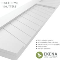 Ekena Millwork 12 W 77 H TRUE FIT PVC DVE PANE CHEVRON MODERNI STIL FIKSNI BILO TREBA, PEPPER CRVENI