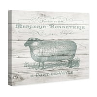 Wynwood Studio životinje zidne umjetničke platnene otiske 'Odjeće za ovce' Zemljopisne životinje - zelena, bijela