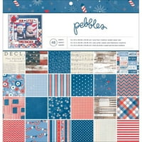 American Crafts Americana Paper Pad 12 X12 48 listova- Dizajn