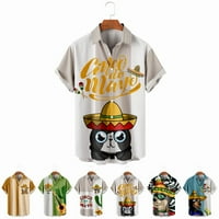 Ležerne košulje za mlade za odrasle redovnog kroja, uklopljene košulje za kuglanje, veličina 100-170 inča-8 inča