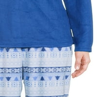 Hanes ženski vrh dugih rukava, hlače i čarape s pidžama od flisa, 3-komad set