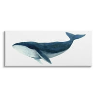 10 akvarelna slika morske životinje plavog kita na bijeloj pozadini, dizajn Jeannine Sailor