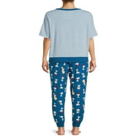Kikiriki ženski set pidžama od pidžama, 2 komada