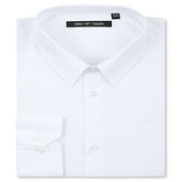 Muška košulja s vitkom fit haljinom Čvrsta majice za ovratnike košulje košulje dugih rukava za muškarce