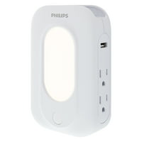 Philips 4-Outlet 2-USB adapter za napajanje, zaštita od prenapona, spp6241wc 37