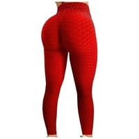 Plus size hlače Plus size rasprodaja ženske vježbe za podizanje bedara s mjehurićima fitness trčanje joga hlače visokog struka crvena