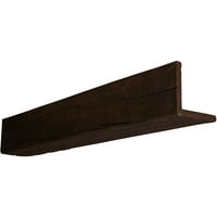 4 W 4 h 14'l dvostrani Riverwood Endurathane Fau Wood Strop Grep, espresso završnica