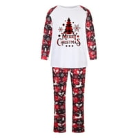 Božićni kostimi za roditelje i djecu, kućna odjeća s kariranim uzorkom, pidžama s okruglim vratom s dugim rukavima, dvodijelni Setovi