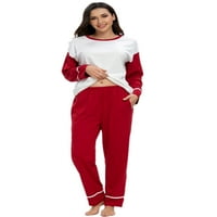 Jedinstvene ponude ženske noćne odjeće okruglog vrata s hlačama sa dnevnim odjećom pidžama setovi za spavanje
