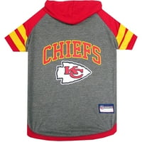 Kućni ljubimci Prvi NFL Kansas City Chiefs NFL Hoodie majica za pse i mačke - Cool majica, timovi - Extra Small