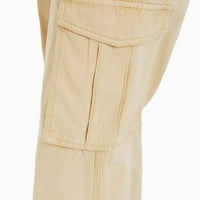 Ženske ljetne Ležerne teretne hlače s ravnim nogavicama, ulična odjeća, niske hlače s džepovima, Bež;