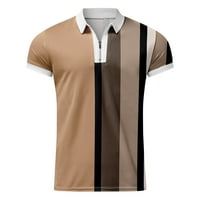 muške košulje u modnim muškim Vintage prugastim pletenim polo majicama, Muška polo majica s kratkim rukavima za golf