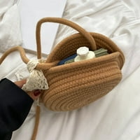 Ručno izrađena torba za plažu u obliku šešira s mašnom ženska torba modna jednostavna za odmor i zabavu