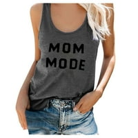 Majica za mamu, Ženska majica za mamu, smiješna grafička majica s printom slova, vrhovi bez rukava, Okrugli vrat, Plus veličina,