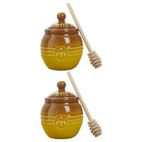 Set spremnika za med za kućanstvo s kutlačom kuhinjski dozator meda nježna staklenka za čuvanje meda
