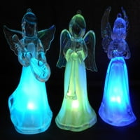 Elegantoss set božićnih anđeoskih ukrasa, visoke, LED svjetla za promjenu boje, božićni poklon, svjetlo za ukrašavanje stola, noćno