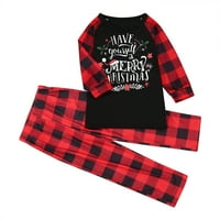 Božićna bluza s printom Mama-Mama, vrhovi i hlače, Božićna obiteljska odjeća, pidžama