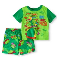 Pidžama kratkih rukava s kratkim rukavima za dječake Ninja kornjače
