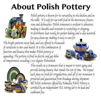 Poljski keramički stalak za žlice ručno oslikan u Boleslavcu u Poljskoj + potvrda o autentičnosti