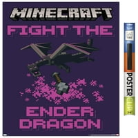 Minecraft-borite se sa zmajem Enderom 22.37 34 Poster Iz e-pošte