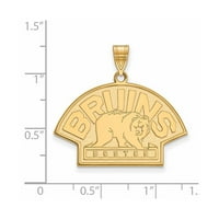 10K logotip žutog zlata s logotipom NHL Boston Bruins veliki privjesak