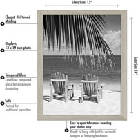 AmericanFlat okvir za slike, MDF staklo i staklo otporno na razbijanje, portret i pejzažni zaslon, Driftwood