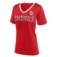 Ženski fanatici markirani Red St. Louis Cardinals četverostruki V-izrezni majica
