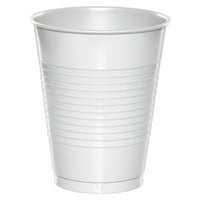 Bijele plastične čaše za goste