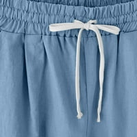 Ženski ljetni casual labavi džepovi s čipkom i printom Plus size kratke hlače Baseball hlače estetske hlače hlače visokog struka