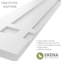 Ekena Millwork 18 W 63 H True Fit Pvc San Juan Capistrano Misija Misija Stil Fiksni montirani roleri, Moss Green