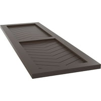 Ekena Millwork 15 W 31 H True Fit Pvc Dva ploča Chevron Moderni stil Fiksni nosači, Raisin Brown