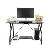 Višenamjenski sklopivi drveni stol za origami uredski računalni namještaj, crni